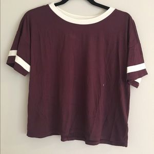 Maroon Loose fit T